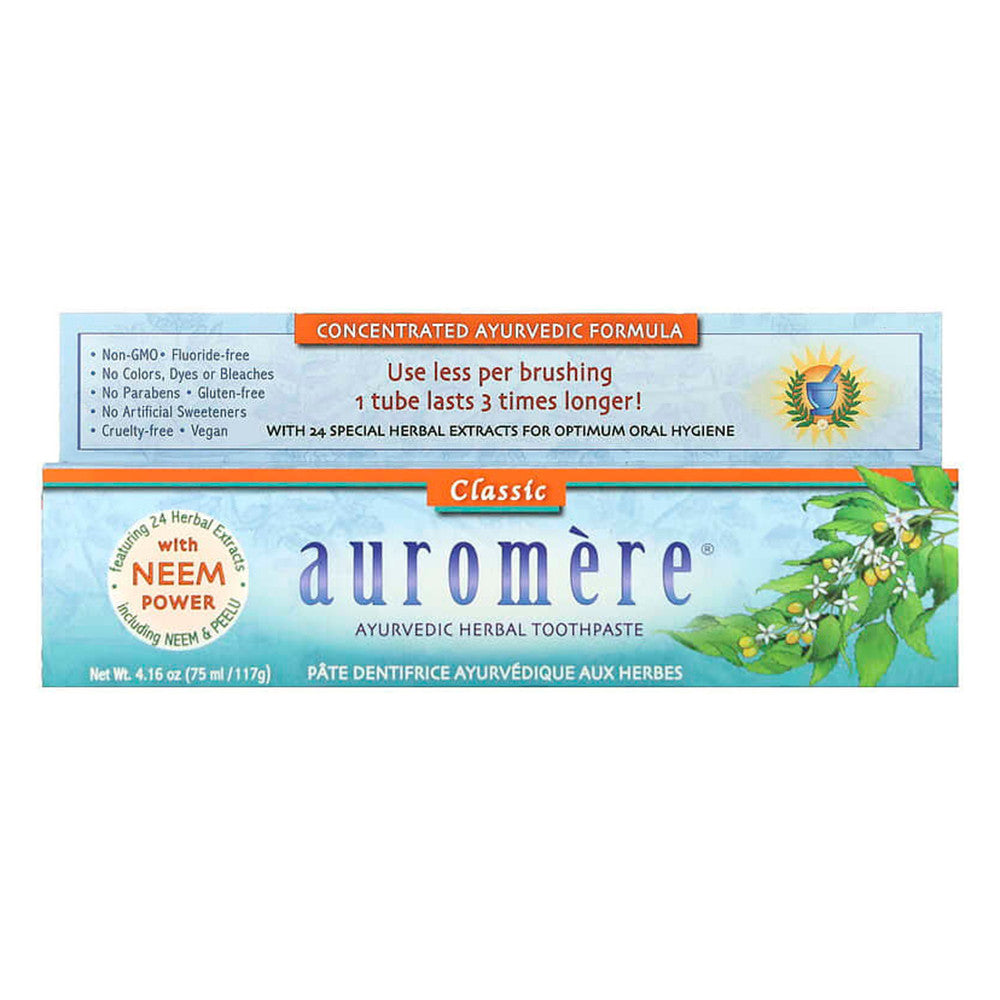 Auromere Ayurvedic Herbal Toothpaste Original Licorice, 4.16 Oz
